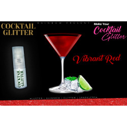 Glitzy Cocktail Glitter and Sparkling Effect | Edible | Vibrant Red